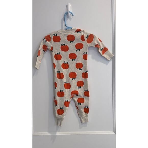 Hanna Andersson Size 60 3 - 6 Mos Pumpkin One Piece Sleeper Organic Cotton - Picture 2 of 3
